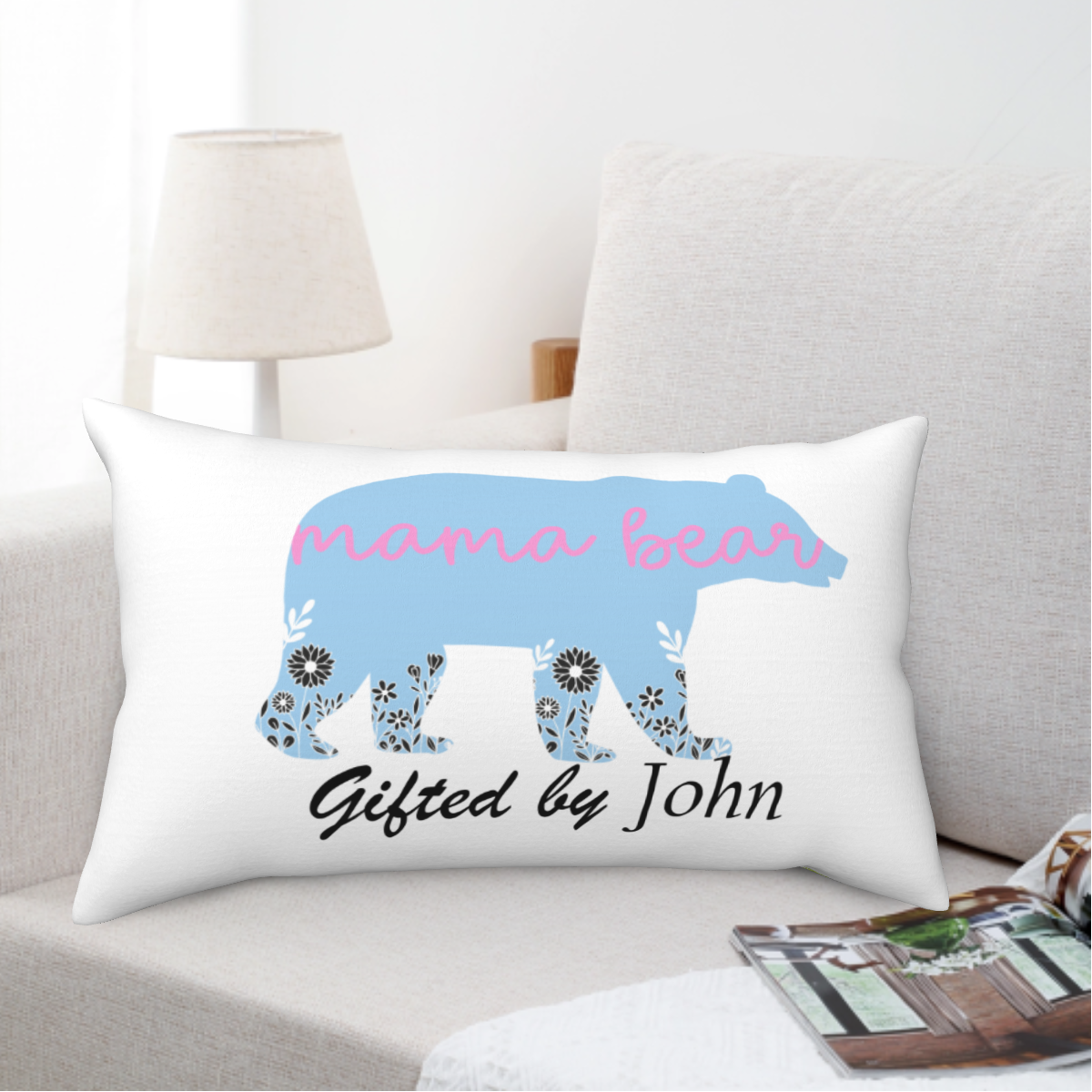 Double-sided plush pillowcase (Mama Bear)