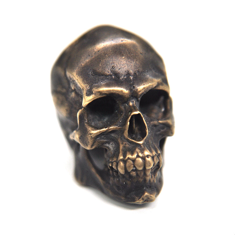 Origsoul artisan skull pendant for men in antique bronze finish detailed jewelry accessory