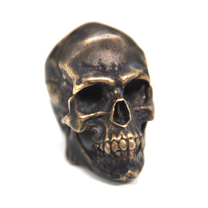 Origsoul artisan skull pendant for men in antique bronze finish detailed jewelry accessory