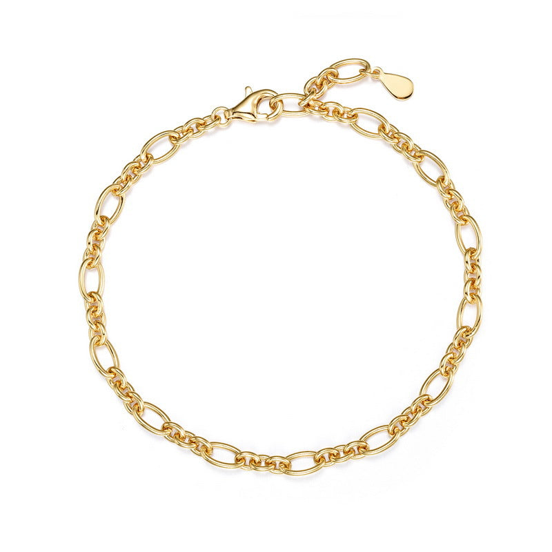 Origsoul gold chain bracelet featuring a sterling silver necklace design with oval links and lobster clasp