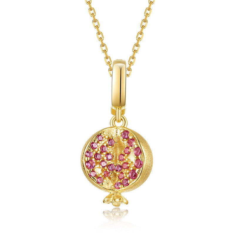 Origsoul gold pendant necklace featuring pink stones and crafted as a sterling silver necklace