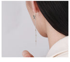 Origsoul butterfly tassel earrings featuring delicate insect design with long chain and beads