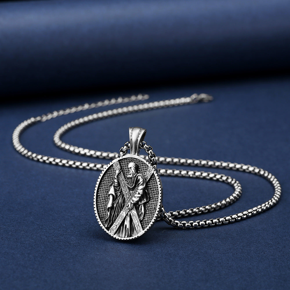 Origsoul Tranquil Spirit Collection Christian saint necklace gift with detailed silver pendant and chain