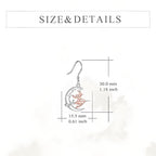 Origsoul crescent moon dangle earrings size and detail illustration with measurements