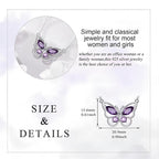 Origsoul delicate butterfly necklace with purple gemstones in 925 silver for women and girls