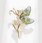 Origsoul elegant nature-inspired brooch featuring a fairy design with colorful wings and sparkling details