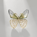 Elegant nature-inspired brooch featuring a detailed butterfly design with shimmering wings