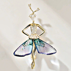 Elegant nature-inspired brooch featuring a butterfly design with crystals and a gold finish