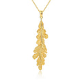 Origsoul gold leaf pendant necklace and choker with intricate textured design on chain