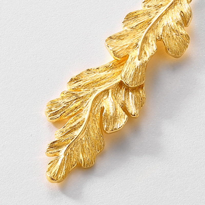 Origsoul gold leaf detailed necklace and choker jewelry piece with textured finish