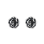 Origsoul June birth flower earrings silver rose design stud birthflower jewelry