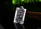 Origsoul king of hearts necklace stainless steel pendant with detailed playing card design