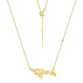 Origsoul gold tone silver necklace sterling with bow pendant and adjustable chain