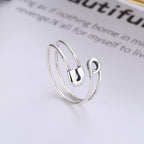 Origsoul modern silver statement ring with unique open design and minimalist style