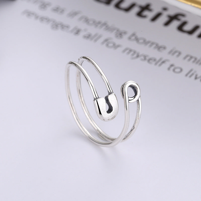 Origsoul modern silver statement ring with unique open design and minimalist style