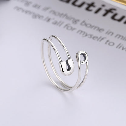 Origsoul modern silver statement ring with unique open design and minimalist style