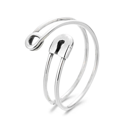 Origsoul modern silver statement ring with unique open design and sleek polished finish