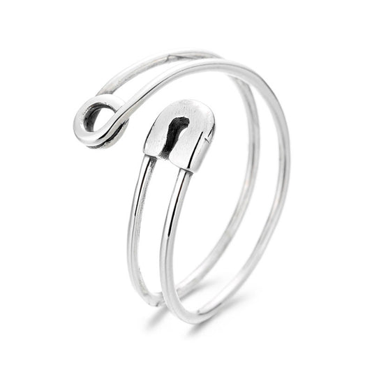 Origsoul modern silver statement ring with unique open design and sleek polished finish