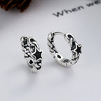 Origsoul cosmic jewelry twisted style earrings for women with star design in silver