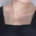 Origsoul insect necklace featuring delicate painted oil drop jewelry on a gold chain