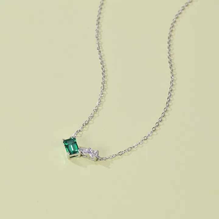 Origsoul Silver Necklace Sterling with Red Gemstone Pendant