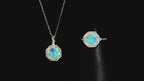 Origsoul Opal Pattern Silver Jewelry Pendant Necklace