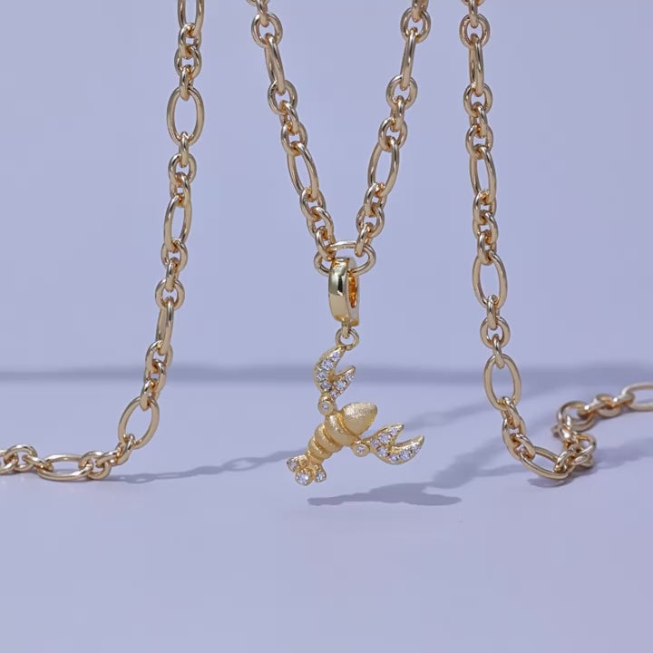 Origsoul Sterling Silver Necklace with Nature Charms