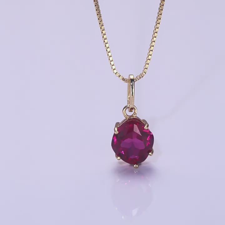 Origsoul Affordable Luxury Jewelry Gold Ruby Pendant