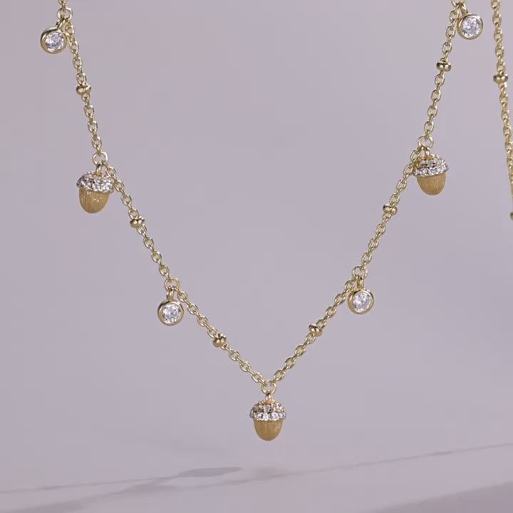 Origsoul Nature-inspired Acorn Necklace in Sterling Silver
