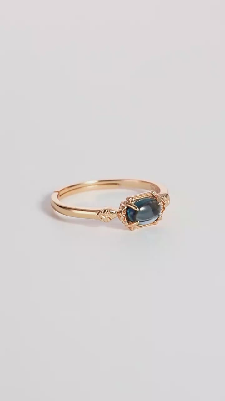 Origsoul Ring Sterling Silver with Blue Gemstone