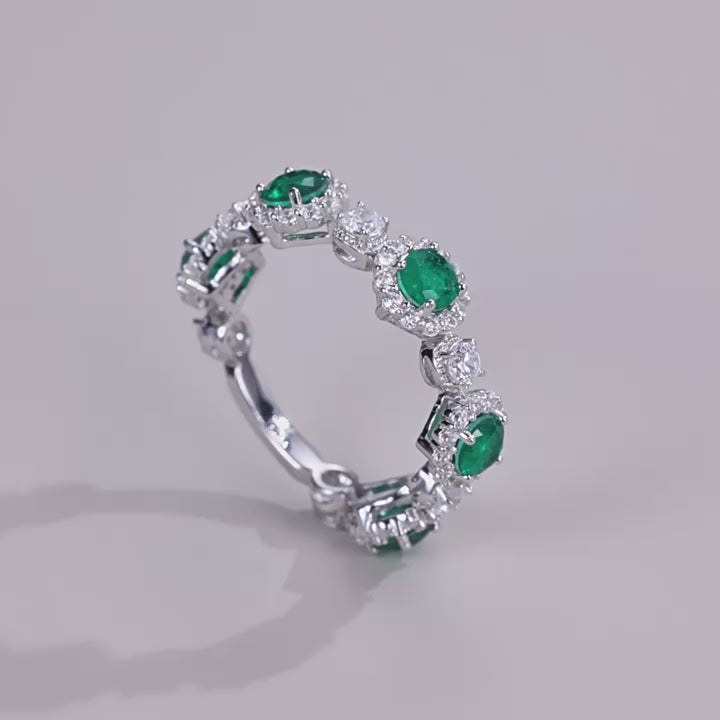 Origsoul Emerald Cut Engagement Ring with Nature-Inspired Design