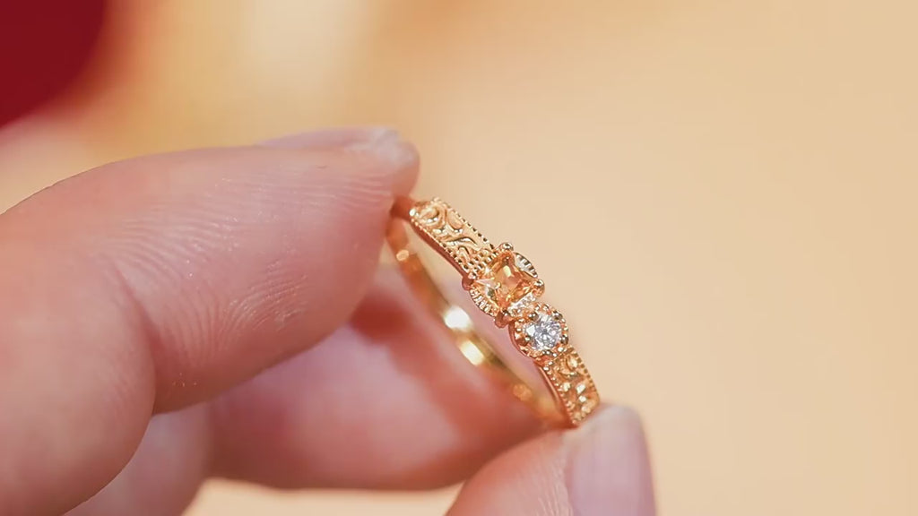 Origsoul Sterling Silver Ring with Gold Plated Design