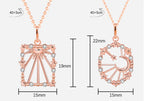 Origsoul sun moon star necklace set in rose gold with star and moon pendants featuring crystal accents