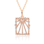Origsoul rose gold sun moon star necklace pendant with star and crystal accents on chain
