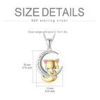 S925 silver fox pendant necklace with a cute design, perfect for animal lovers and everyday wear