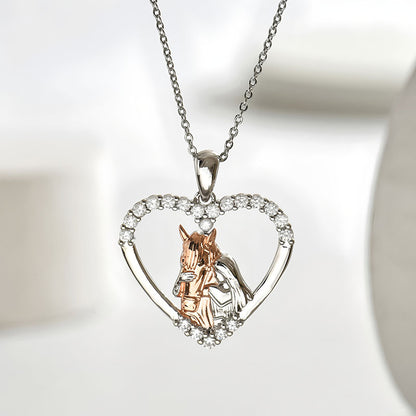 Origsoul silver flower earrings with blue enamel petals and sparkling center in S925 silver horse necklace style