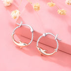 Origsoul S925 sterling silver koi earrings with a unique fish design, perfect for ocean-inspired jewelry lovers