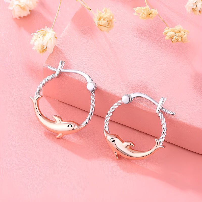 Origsoul S925 sterling silver koi earrings with a unique fish design, perfect for ocean-inspired jewelry lovers