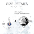 Origsoul S925 sterling silver rose earrings with abalone detail and leverback design for stylish elegance