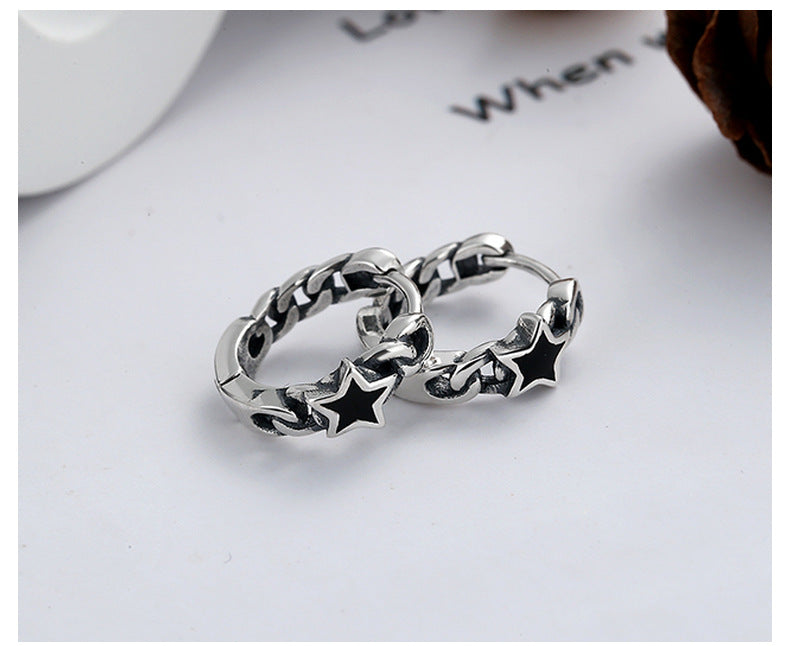 Origsoul cosmic jewelry twisted style earrings for women featuring star design in silver tone