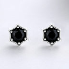 Origsoul black star stud earrings with silver cosmic jewelry design
