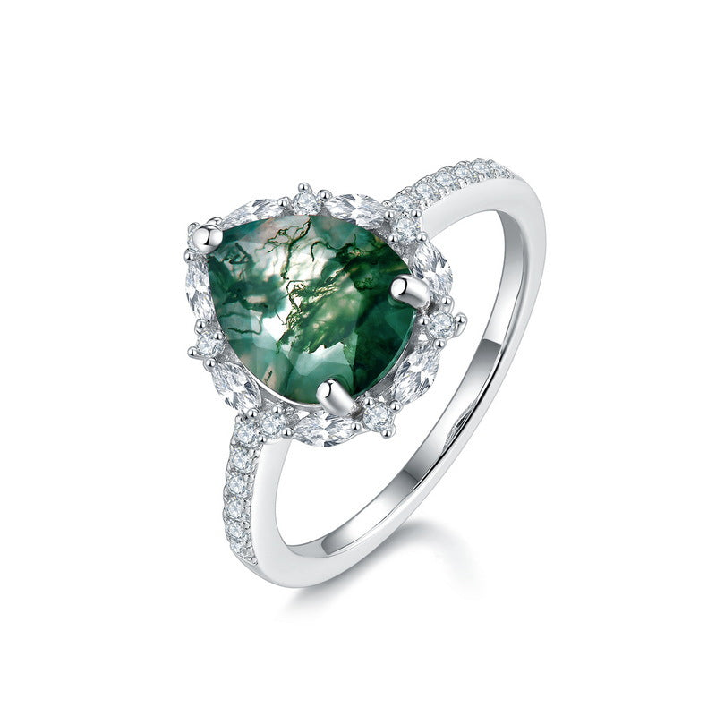 Origsoul elegant silver earrings sterling style with green gemstone and sparkling accents