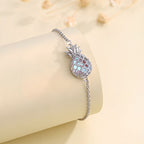 Origsoul silver fruit charm bracelet for women featuring a pineapple charm on a delicate chain
