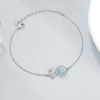 Origsoul delicate silver fruit charm bracelet for women with a pineapple charm and adjustable chain