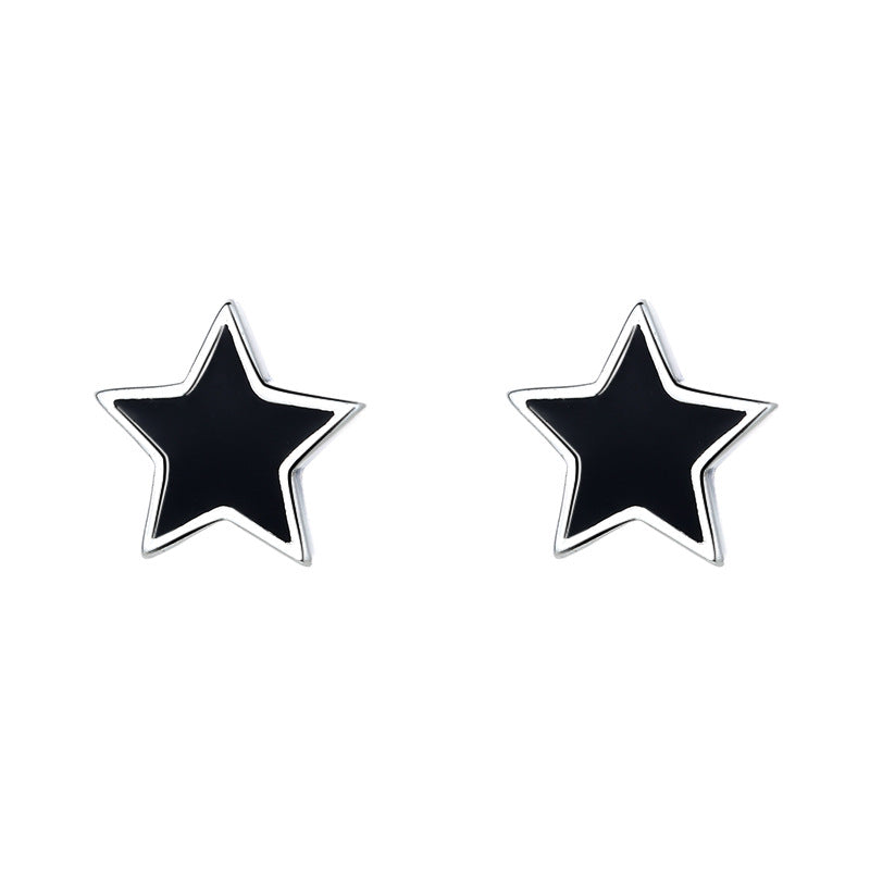 Origsoul black and silver nautical star stud earrings from Cosmic Jewelry collection