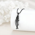 Origsoul sterling silver fishbone necklace with intricate detailing and polished finish
