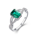 Origsoul ring featuring a green gemstone and intricate design in sterling silver for jewelry