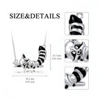 Origsoul sterling silver fox koala necklace with detailed charm and adjustable chain length