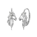 Origsoul sterling silver horse earrings featuring intricate horse head designs