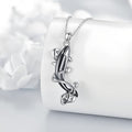 Origsoul sterling silver killer whale necklace featuring a sleek design and delicate details